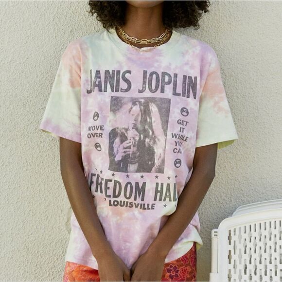 Daydreamer LA Janis Joplin Freedom Hall Tie Dye Weekend Tee Size Extra Small NWT - Picture 1 of 9